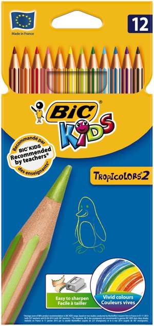 Pochette de 12 crayons de couleur Aquacolor