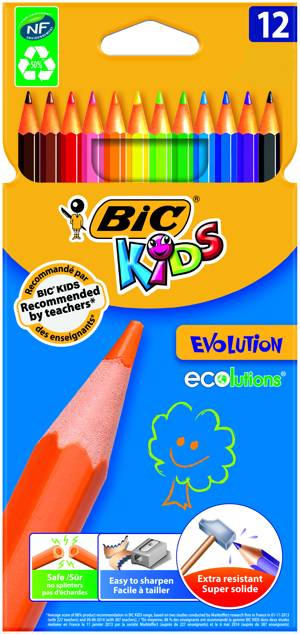 10 Gros Crayons de couleur triangulaires - LA MAIN GAUCHE