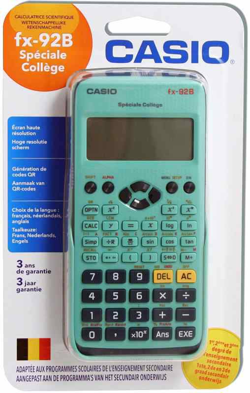 Casio calculatrice scientifique FX-92B collège