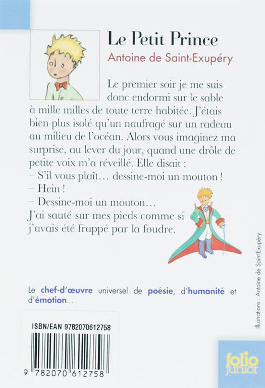 Le Petit Prince, Antoine de Saint-Exupéry, Classiques, 9782070612758