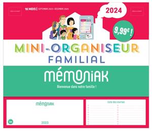 Agenda familial de poche Memoniak 2021 2022 Pas Cher