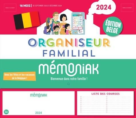 Organiseur familial mémoniak 2024 spécial Belgique, Nesk, Loisirs, 9782383823506